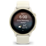 Garmin vívoactive 6 3.05 cm (1.2 ) AMOLED 42 mm Digitale 390 x 390 pixel Touchscreen Bianco Wi-Fi GPS (satellite)