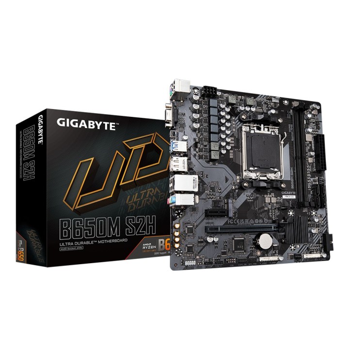 GIGABYTE B650M S2H Scheda madre - Processori serie AMD Ryzen 9000 5+2+2 Phases VRM fino a 6400MHz DDR5 (OC) 1xPCIe 4.0 M.2 GbE L