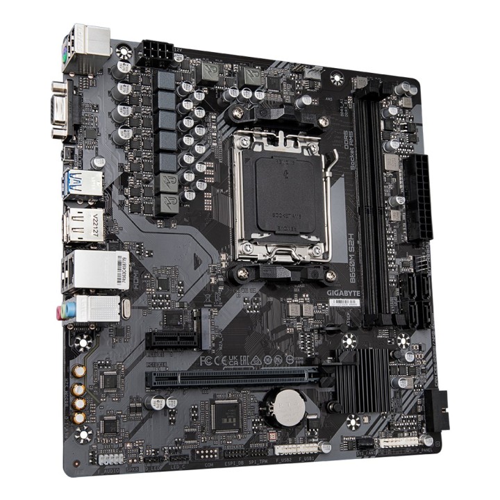 GIGABYTE B650M S2H Scheda madre - Processori serie AMD Ryzen 9000 5+2+2 Phases VRM fino a 6400MHz DDR5 (OC) 1xPCIe 4.0 M.2 GbE L