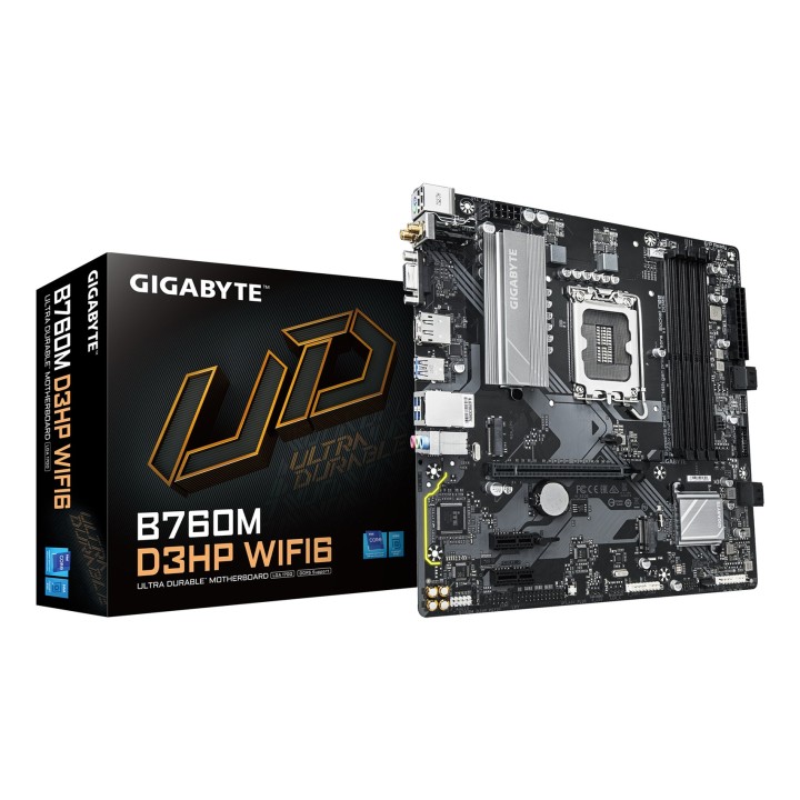 GIGABYTE B760M D3HP WIFI6 Scheda madre - Supporta processori Intel Core 14ª generazione 4+1+1 fasi VRM digitale VRM fino a 5600M
