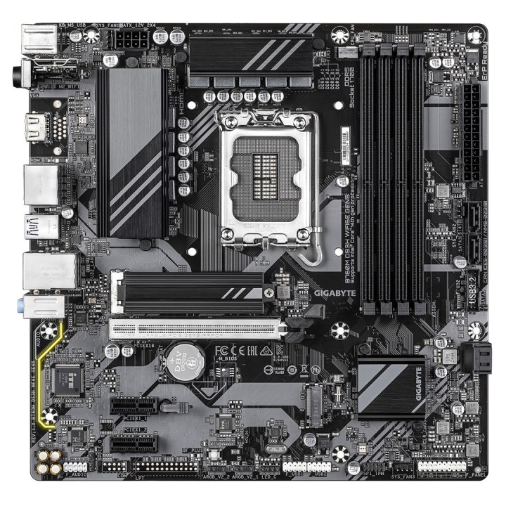 GIGABYTE B760M DS3H WIFI6E GEN5 Scheda madre - Supporta processori Intel Core 14ª generazione 6+2+1 fasi VRM digitale VRM fino a