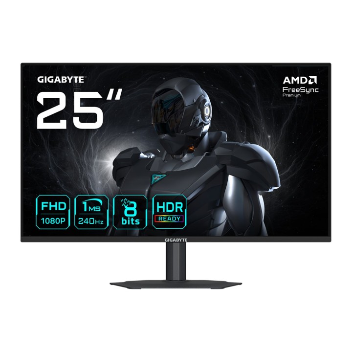 GIGABYTE G25F2A 25 FHD Monitor Gaming - 1920 x 1080 240Hz 1ms 300 cd/m2 Display HDR 10 HDMI 2.0 Displayport 1.4