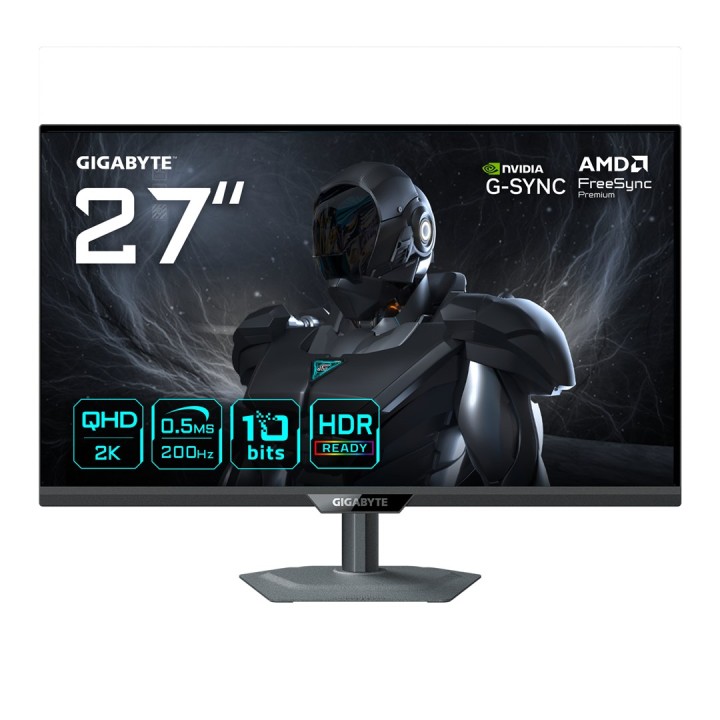 GIGABYTE G27Q20 27” QHD monitor da gaming - 2560 x 1440 200Hz 0.5ms 350 cd/m2 G-Sync Compatible FreeSync Premium HDR10 HDMI 2.0 