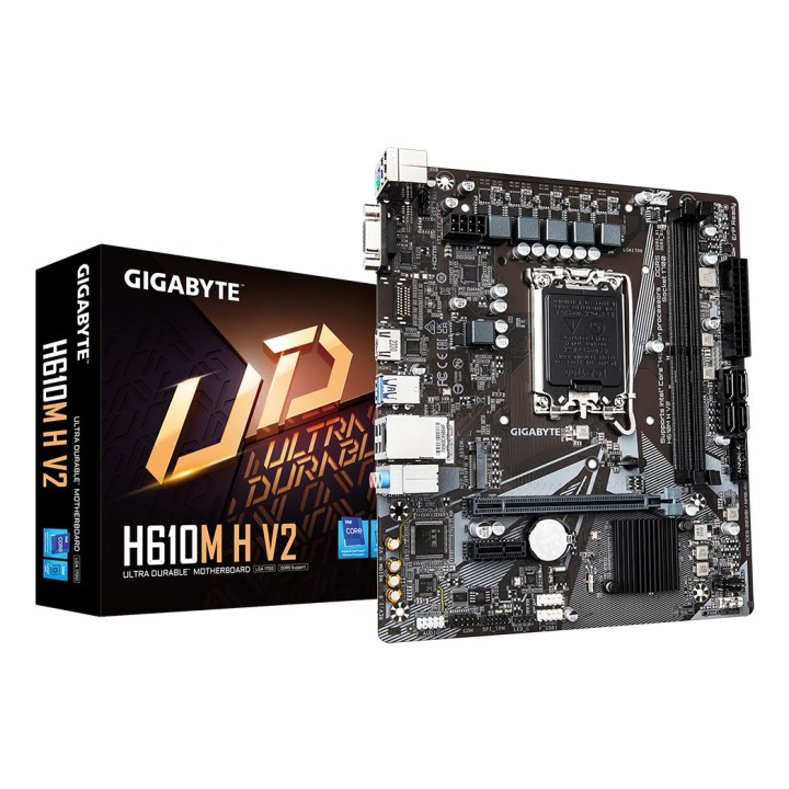 GIGABYTE H610M H V2 DDR5 Scheda madre - Supporta processori Intel Core 14ª generazione 6+1+1 VRM digitale ibrido VRM fino a 3200