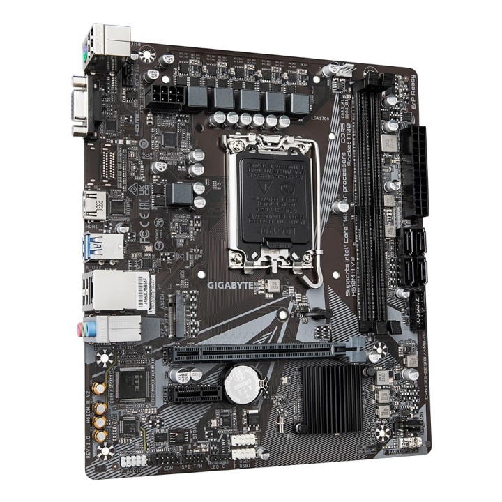 GIGABYTE H610M H V2 DDR5 Scheda madre - Supporta processori Intel Core 14ª generazione 6+1+1 VRM digitale ibrido VRM fino a 3200