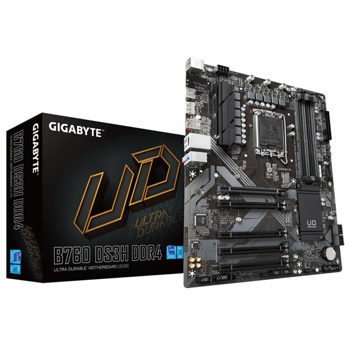 Gigabyte B760 DS3H DDR4 Scheda madre - Supporta processori Intel Core 14ª generazione 18+2+1 Fasi VRM digitale VRM fino a 5333MH