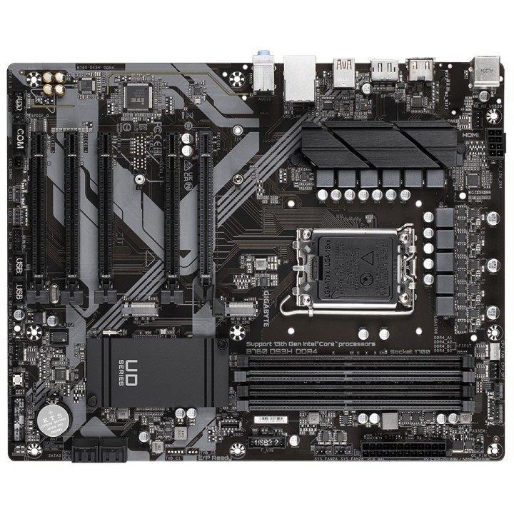 Gigabyte B760 DS3H DDR4 Scheda madre - Supporta processori Intel Core 14ª generazione 18+2+1 Fasi VRM digitale VRM fino a 5333MH