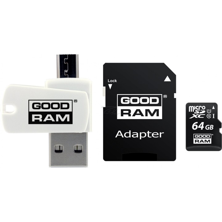Goodram Tutto in uno M1A4-0640R12 scheda di memoria 64 GB MicroSDXC Class 10 UHS-I + lettore di schede
