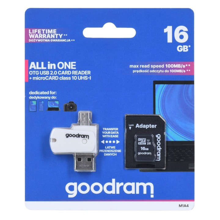 Goodram M1A4-0160R12 scheda di memoria 16 GB MicroSDHC Class 10 UHS-I