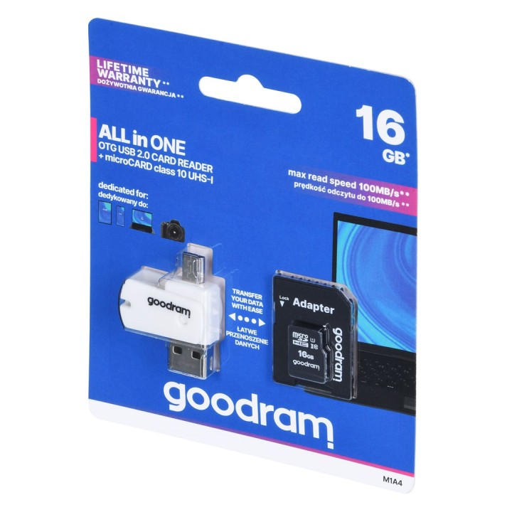 Goodram M1A4-0160R12 scheda di memoria 16 GB MicroSDHC Class 10 UHS-I