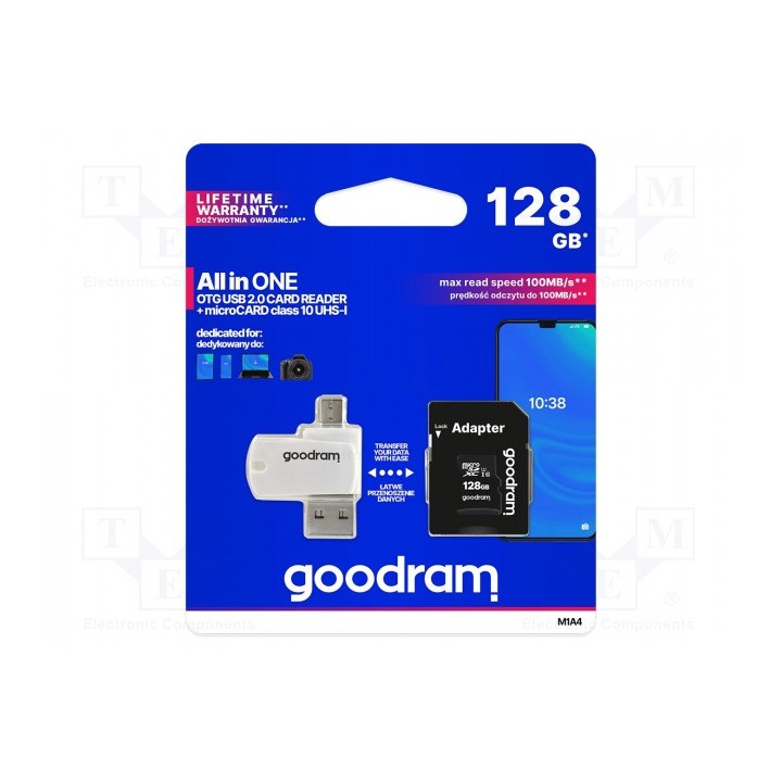 Goodram M1A4-1280R12 scheda di memoria 128 GB MicroSDHC Class 10 UHS-I
