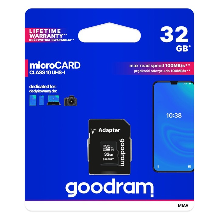 Scheda di memoria Goodram M1AA-0320R12 32 GB MicroSDHC Class 10 UHS-I