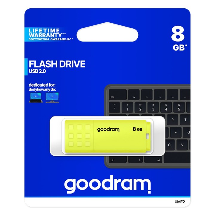 Goodram UME2 USB pendrive 8 GB USB Type-A 2.0 giallo
