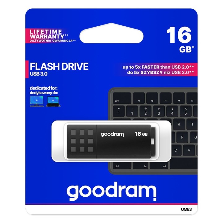 Goodram UME3 USB chiavetta USB 16 GB USB Type-A 3.0 (3.1 Gen 1) nero