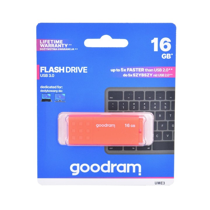 Goodram UME3-0160O0R1 USB chiavetta USB 16 GB USB Type-A 3.2 Gen 1 (3.1 Gen 1) arancione