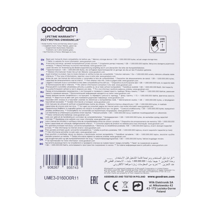 Goodram UME3-0160O0R1 USB chiavetta USB 16 GB USB Type-A 3.2 Gen 1 (3.1 Gen 1) arancione