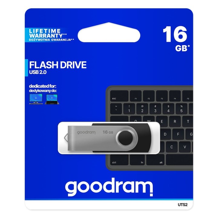 Goodram UTS2 USB pen drive 16 GB USB Type-A 2.0 nero argento