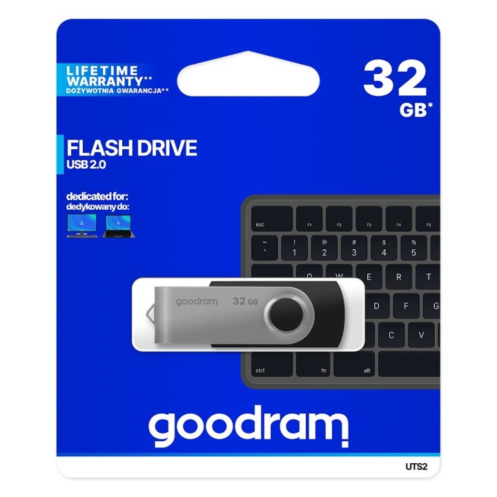 Goodram UTS2 USB pen drive 32 GB USB Type-A 2.0 nero argento