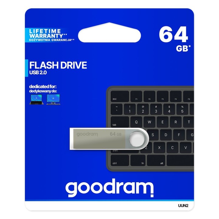Goodram UUN2 USB 2.0 USB pendrive 64 GB USB Type-A argento
