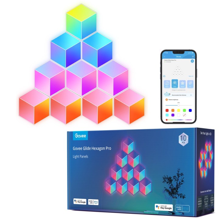 Govee luce da parete smart Glide Hexa Pro Wi-Fi/Bluetooth 72 W