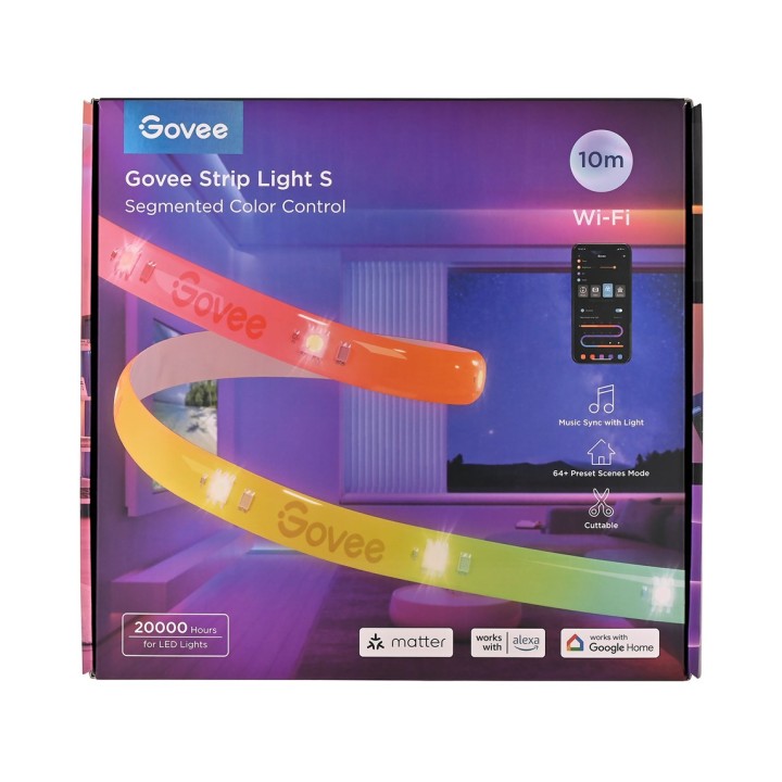 Govee striscia luminosa S segmentata striscia luminosa smart Wi-Fi/Bluetooth 36 W