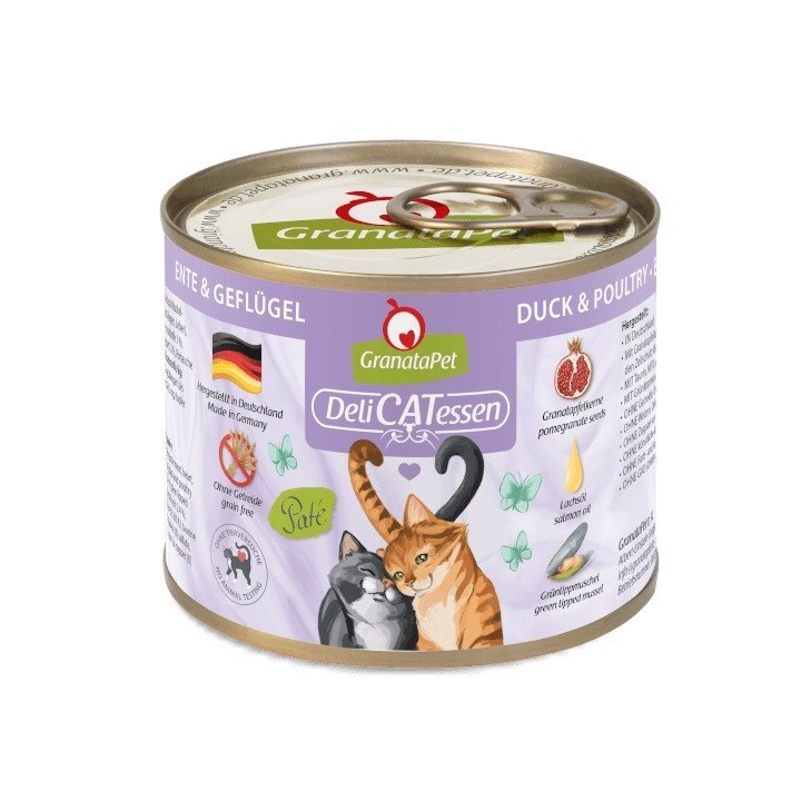 GRANATAPET DeliCATessen Anatra e pollame - cibo umido per gatti - 200g