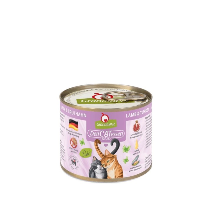 GRANATAPET DeliCATessen Agnello e tacchino - cibo umido per gatti - 200g