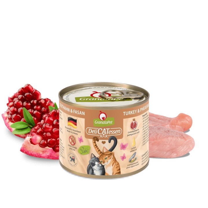 GRANATAPET DeliCATessen Tacchino e fagiano - cibo umido per gatti - 200g