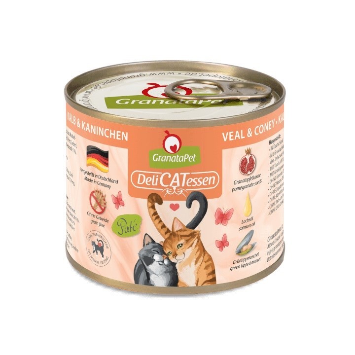 GRANATAPET DeliCATessen Vitello e coniglio - cibo umido per gatti - 200g