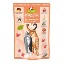 GRANATAPET DeliCATessen Vitello e coniglio - cibo umido per gatti - 85g