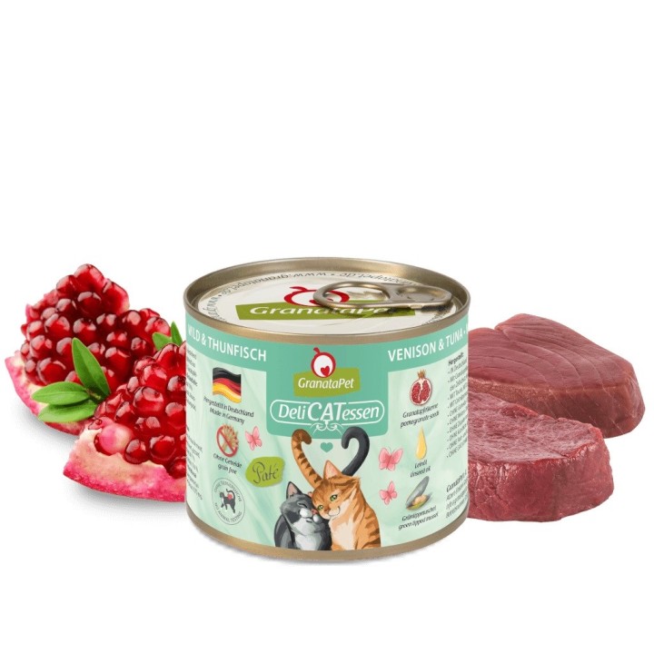 GRANATAPET DeliCATessen Cervo e tonno - cibo umido per gatti - 200g