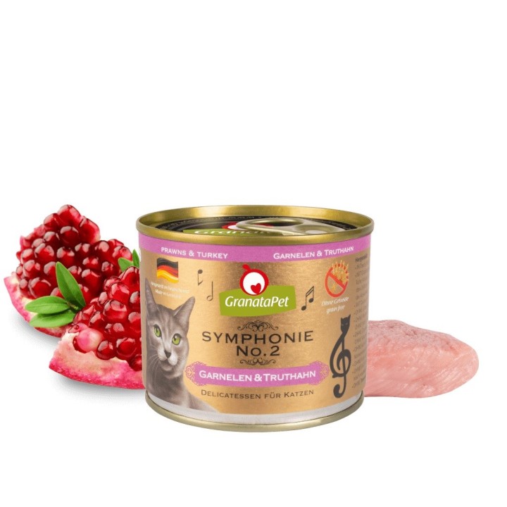 GRANATAPET Symphonie No.2 Gamberetti e tacchino - cibo umido per gatti - 200g