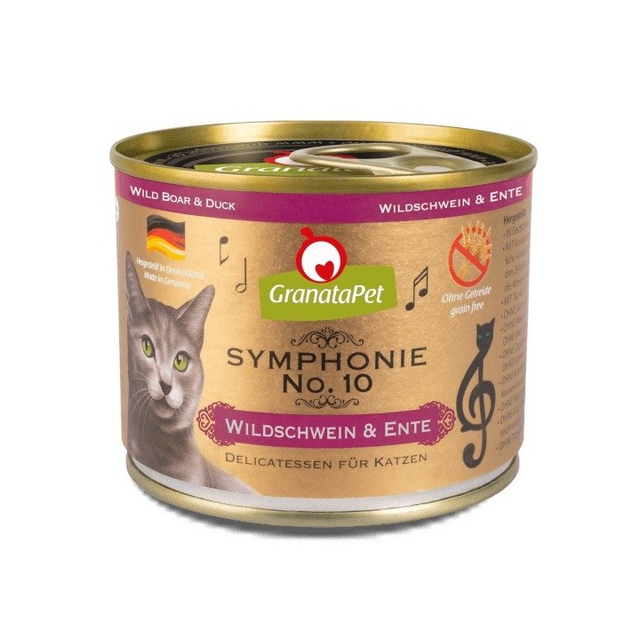 GRANATAPET Symphonie No.10 Cinghiale e anatra - cibo umido per gatti - 200g
