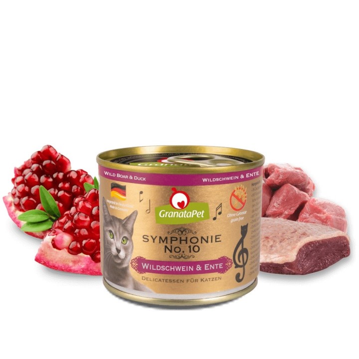 GRANATAPET Symphonie No.10 Cinghiale e anatra - cibo umido per gatti - 200g