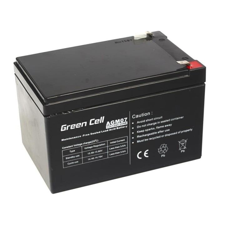 GREEN CELL BATTERIA GEL AGM07 12V 12AH