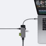 GREEN CELL hub adattatore USB-C GC CONNECT 7W1 (3XUSB 3.1 HDMI 4K 60HZ USB-C PD 85W MICROSD/SD)