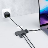 GREEN CELL hub adattatore USB-C GC CONNECT 7W1 (3XUSB 3.1 HDMI 4K 60HZ USB-C PD 85W MICROSD/SD)