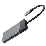 GREEN CELL hub adattatore USB-C GC CONNECT 7W1 (3XUSB 3.1 HDMI 4K 60HZ USB-C PD 85W MICROSD/SD)