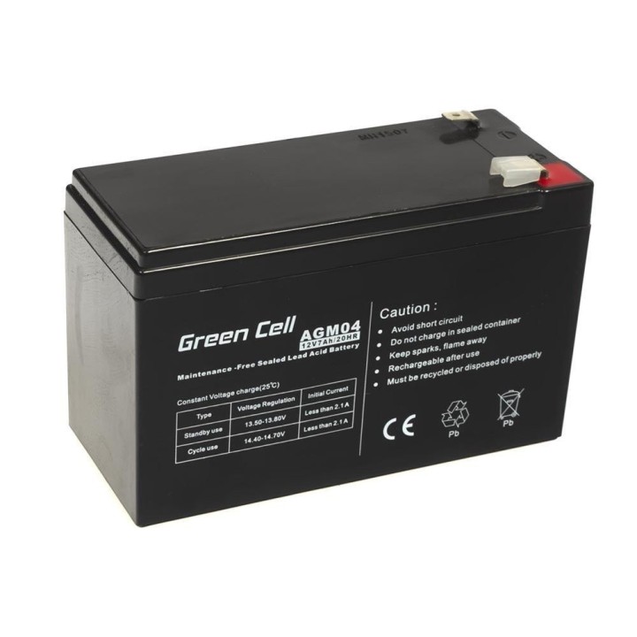 Green Cell AGM04 UPS batteria piombo sigillato (VRLA) 12 V 7 Ah