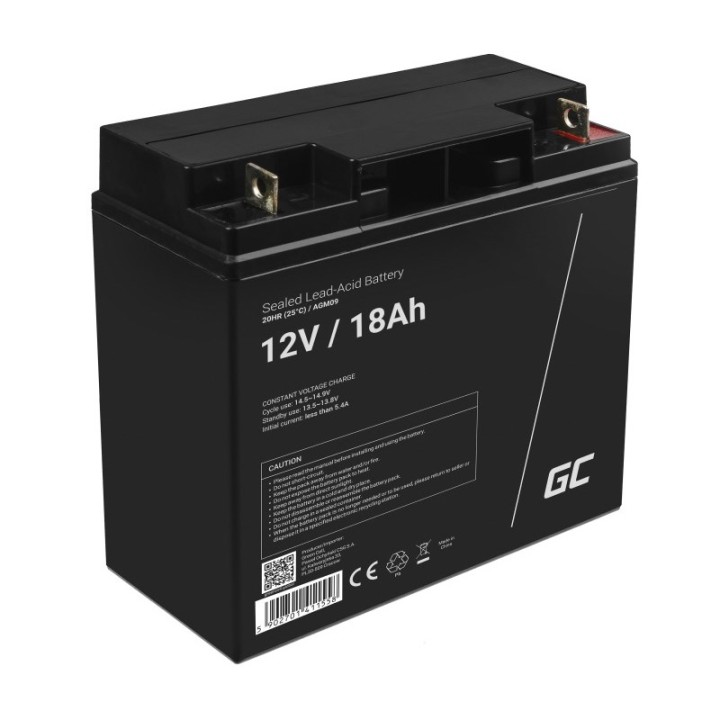 Green Cell AGM09 Batteria industriale ricaricabile piombo sigillato (VRLA) 18000 mAh 12 V