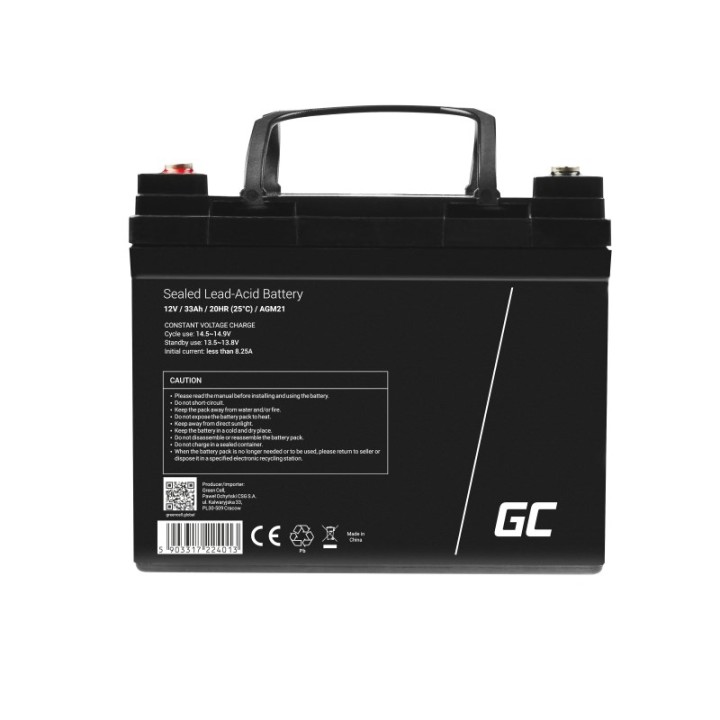 Green Cell AGM21 UPS batteria Piombo-acido sigillato (VRLA) 12 V 33 Ah