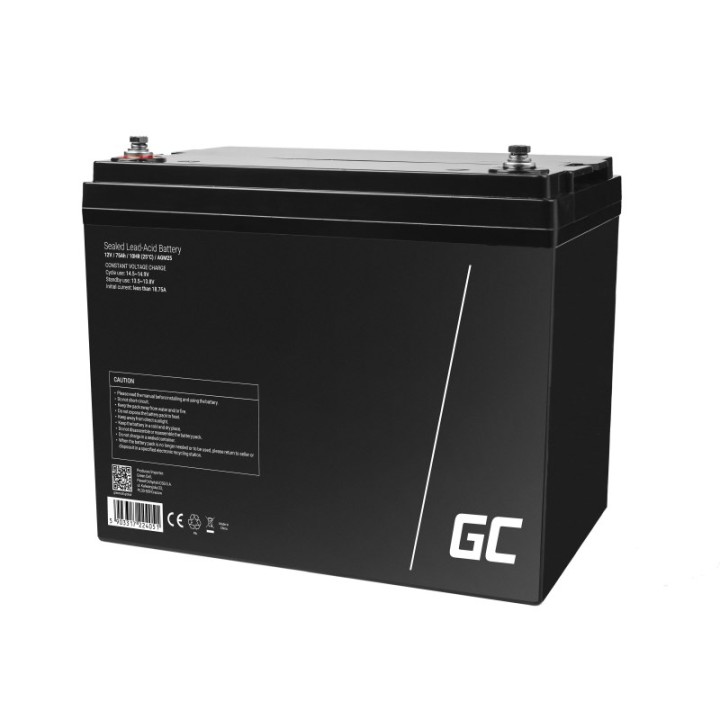 Green Cell AGM25 UPS batteria Piombo-acido sigillato (VRLA) 12 V 75 Ah