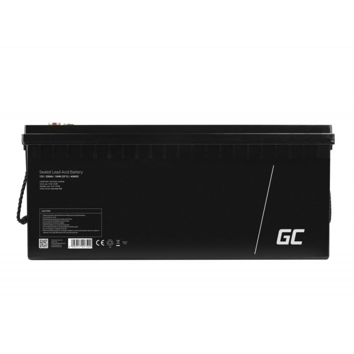 Green Cell AGM33 batteria veicolo VRLA AGM 200 Ah 12 V marino/tempo libero