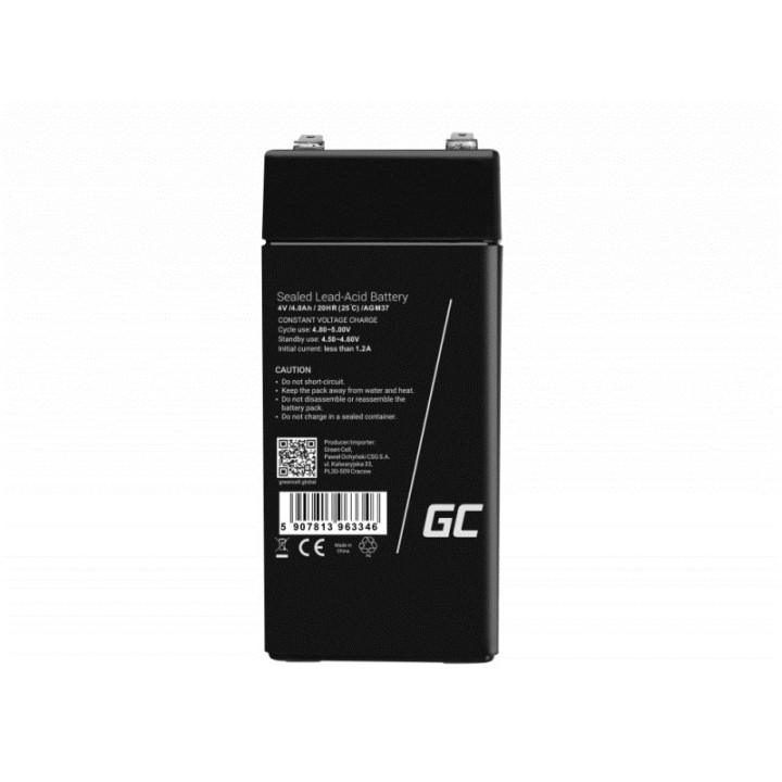 Green Cell AGM37 batteria ricaricabile industriale Sealed Lead Acid (VRLA) 4000 mAh 4 V