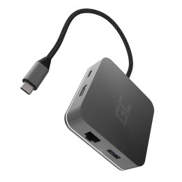 Green Cell AK61 docking station/replicatore porte notebook USB 3.2 Gen 1 (3.1 Gen 1) Type-C Argento