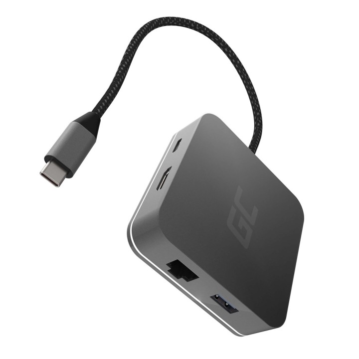 Green Cell AK61 docking station/replicatore porte notebook USB 3.2 Gen 1 (3.1 Gen 1) Type-C Argento