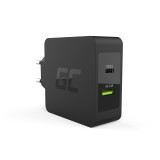 Green Cell CHAR10 caricabatterie per dispositivi mobili nero uso interno