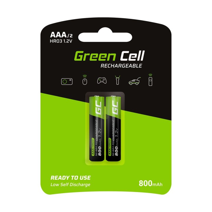 Green Cell GR08 batteria domestica Batteria ricaricabile AAA Nichel-Metallo Idruro (NiMH)