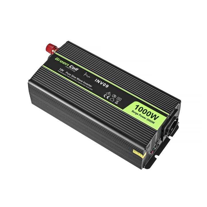 Green Cell INV09 Adattatore/inverter per auto 1000 W nero