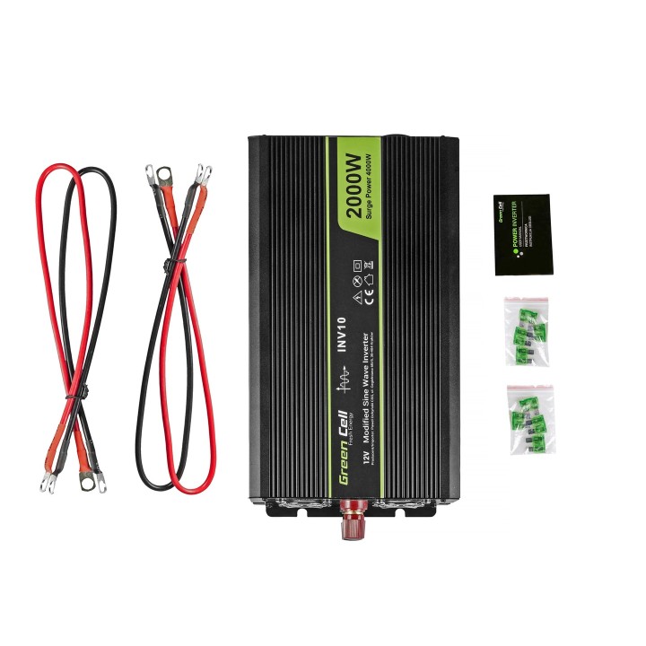 Green Cell INV10 Adattatore/inverter per auto 2000 W nero